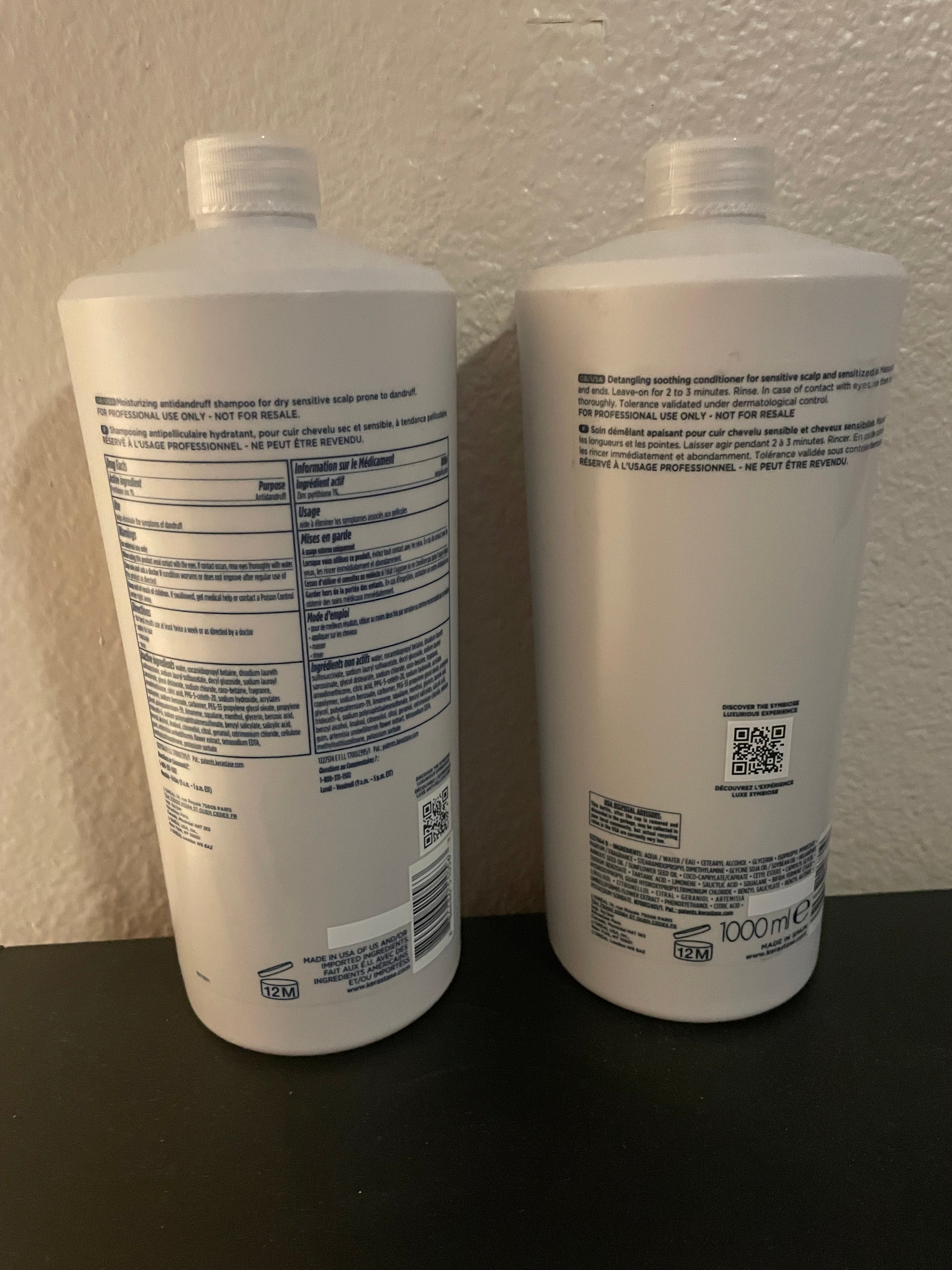 Keratase Bain Crème Anti-Pelliculaire Shampoo and Symbiose Fondant Aspaisant Essentiel Detangling Cellular Conditioner Bundle