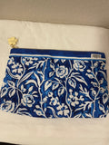 Estée Lauder Blue Floral Cosmetic Bag
