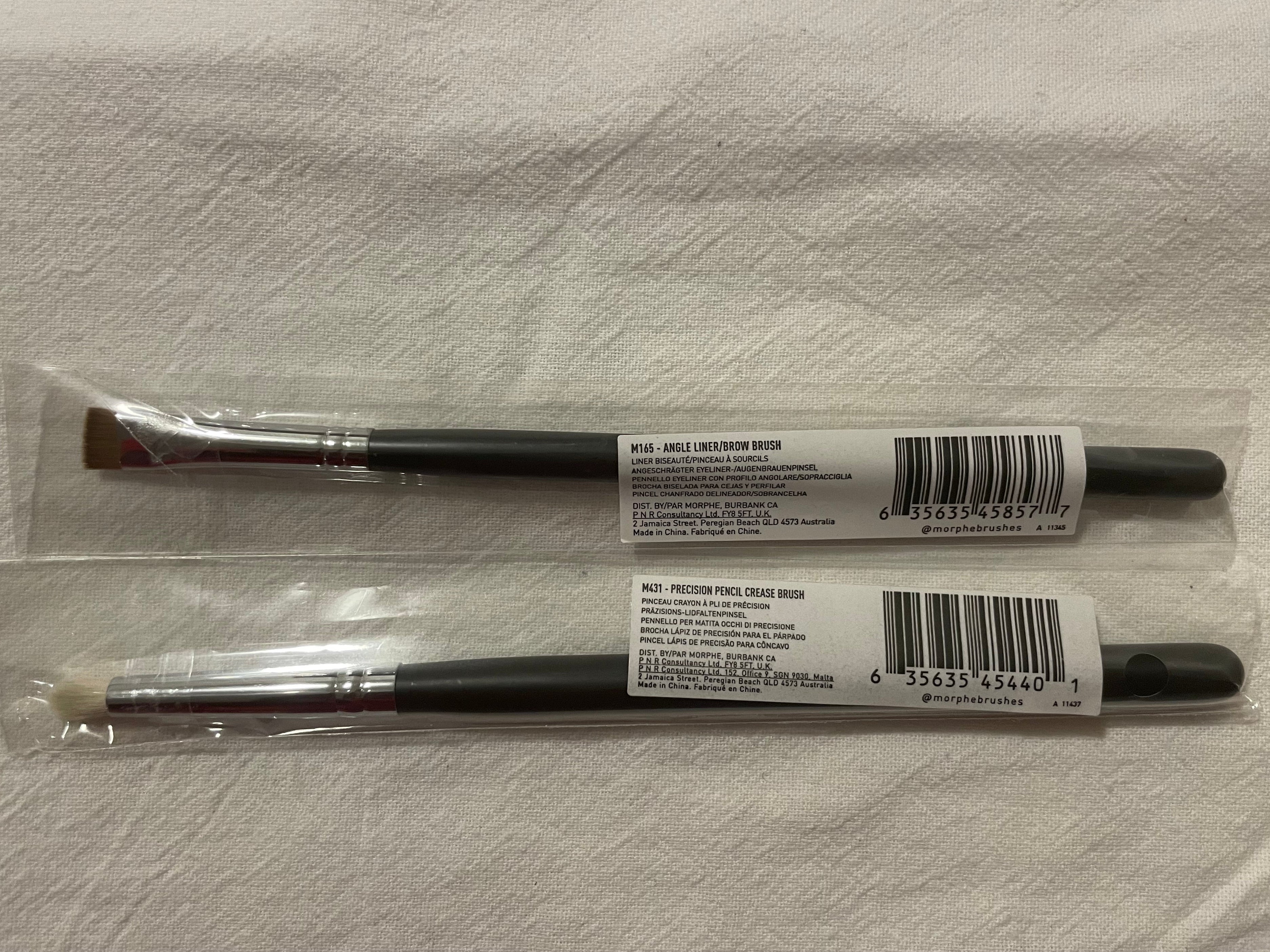 Morphe Precision Pencil Crease Brush and Angle Liner/Brown Brush