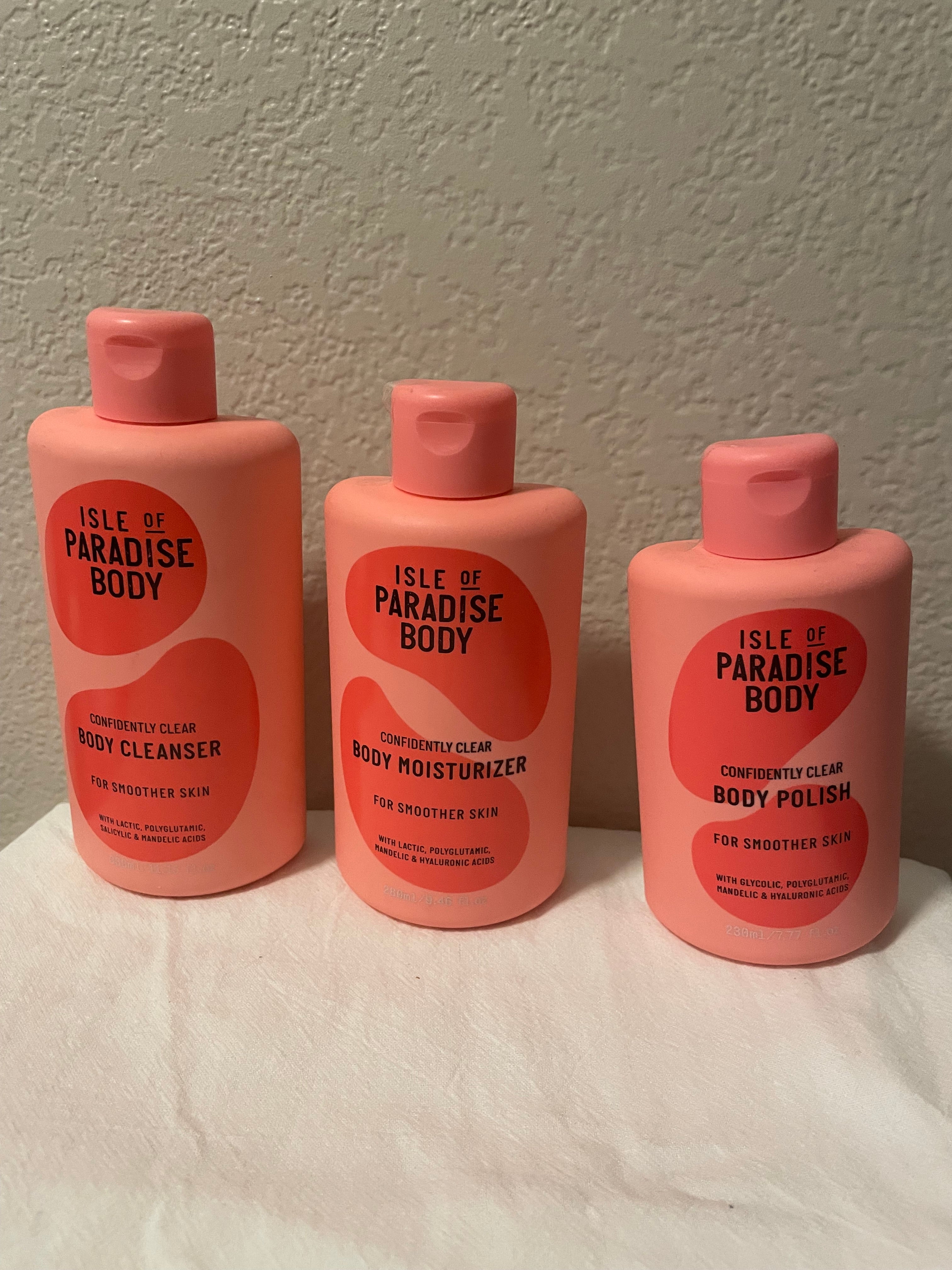 Isle Of Paradise Body Moisturizer, Body Polish and Body Cleanser Bundle