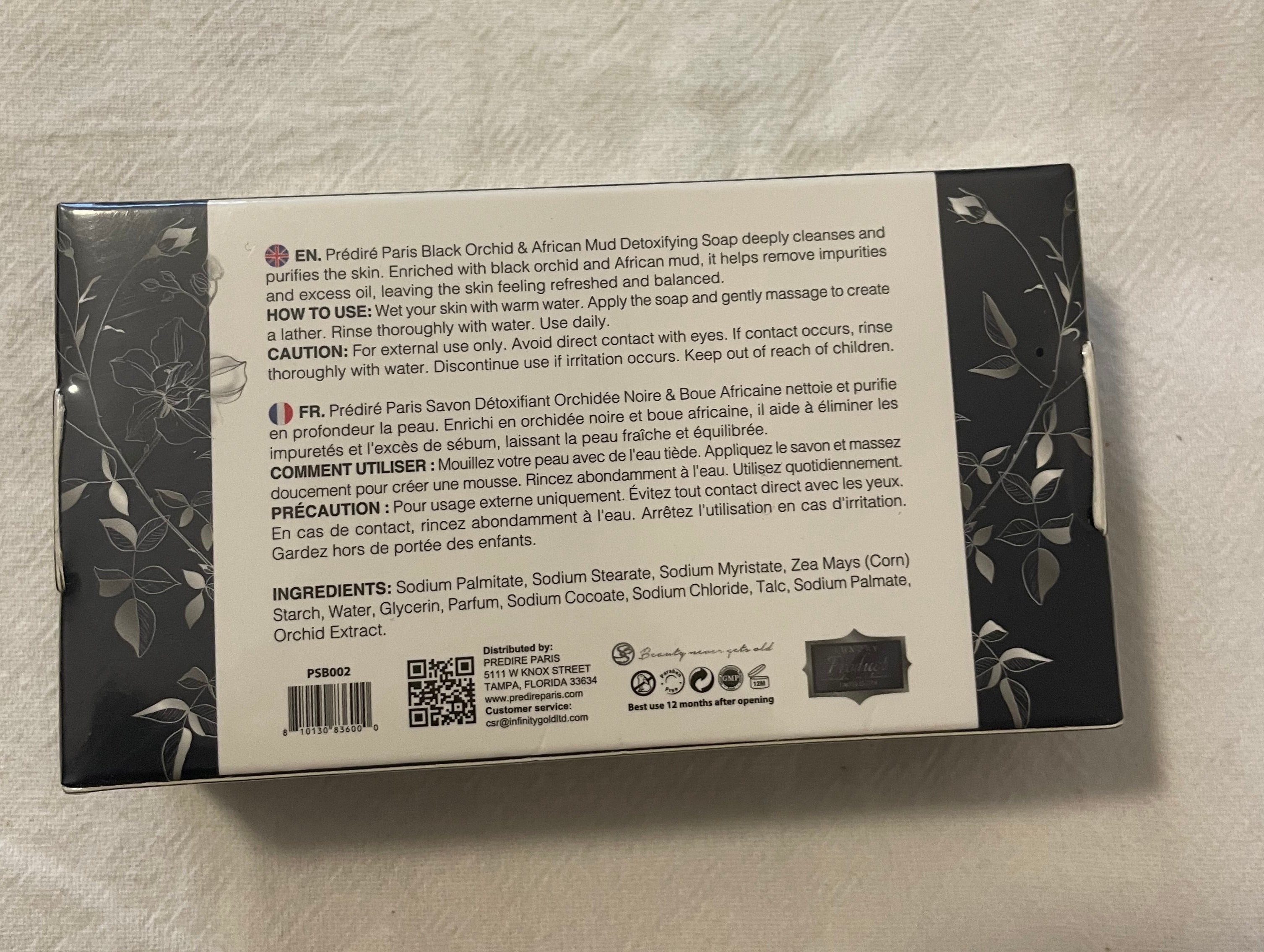 Predire Black Orchid & African Mud Detoxifying Soap
