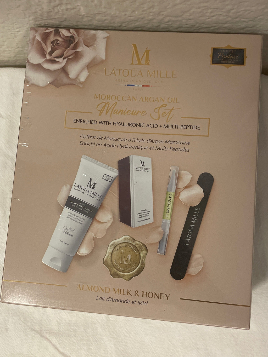 Latoua Mille Moroccan Argan Oil Manicure Set (Almond Milk & Honey)