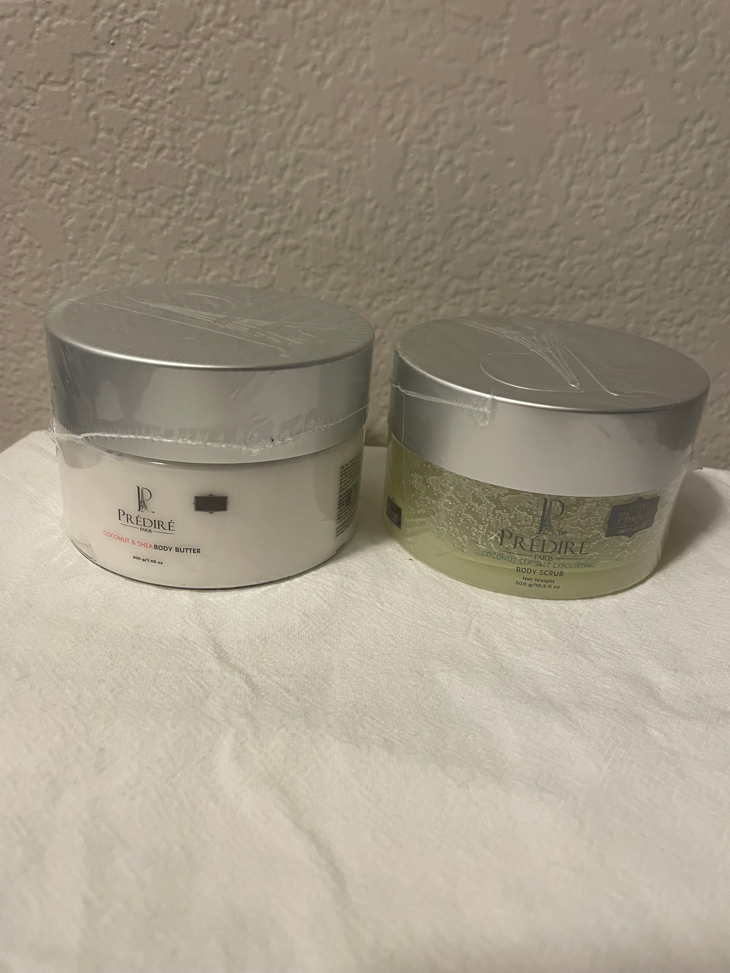 Predire Coconut Body Shea Butter and Sea Salt Scrub