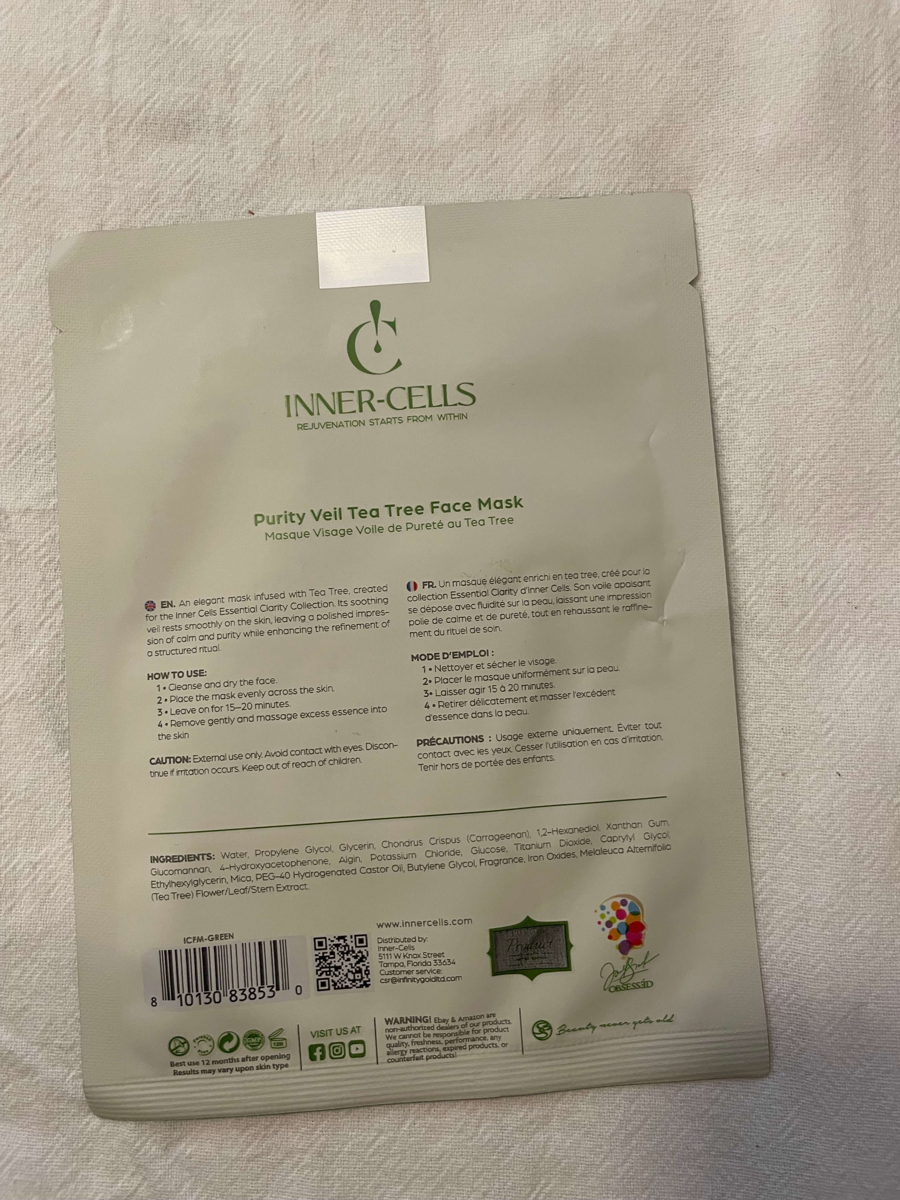 Inner Cell Purity Veil Tea Tea Face Mask